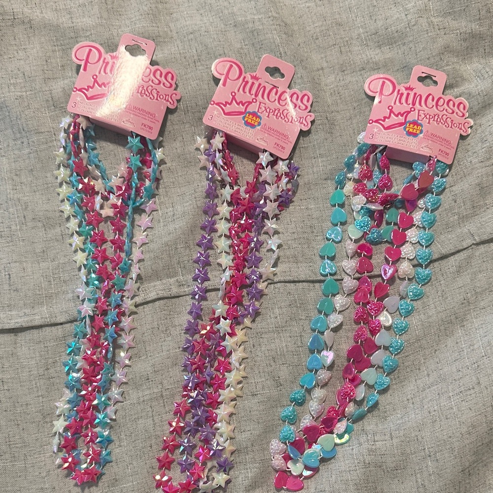 Expressions Star and Heart Necklaces and bracelets- Pink, Purple, Blue, white